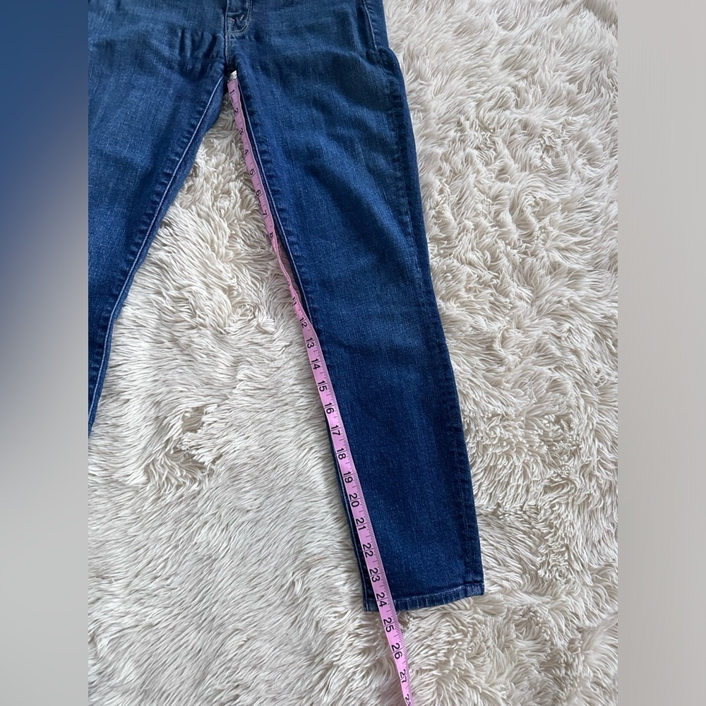 Mother Denim The Looker Crop Jeans in Switch it Up Medium Wash Skinny Size 26 - Picture 15 of 16